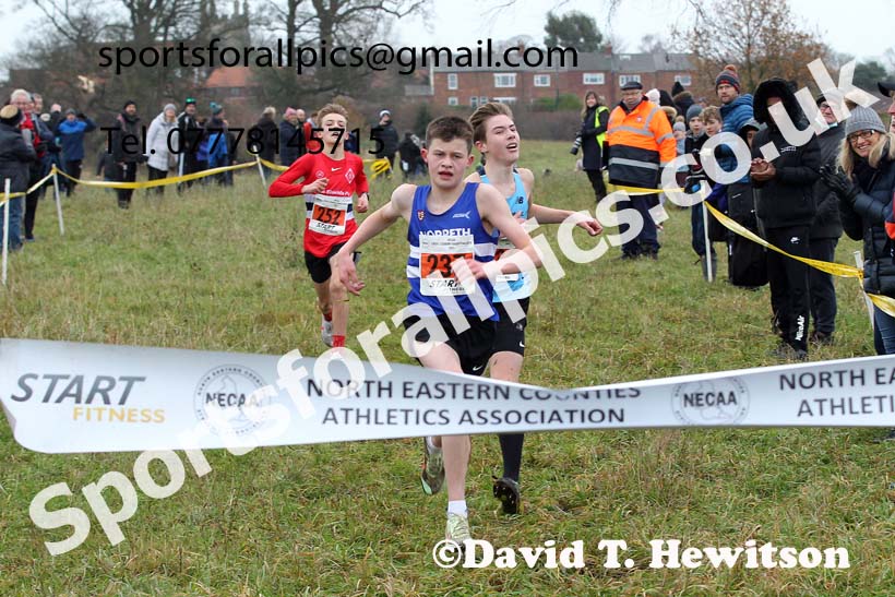 Boys under-15s, 2021 North Eastern Cross Country Championships, Sedgefield. Photo: David T. Hewitson/Sports for All Pics